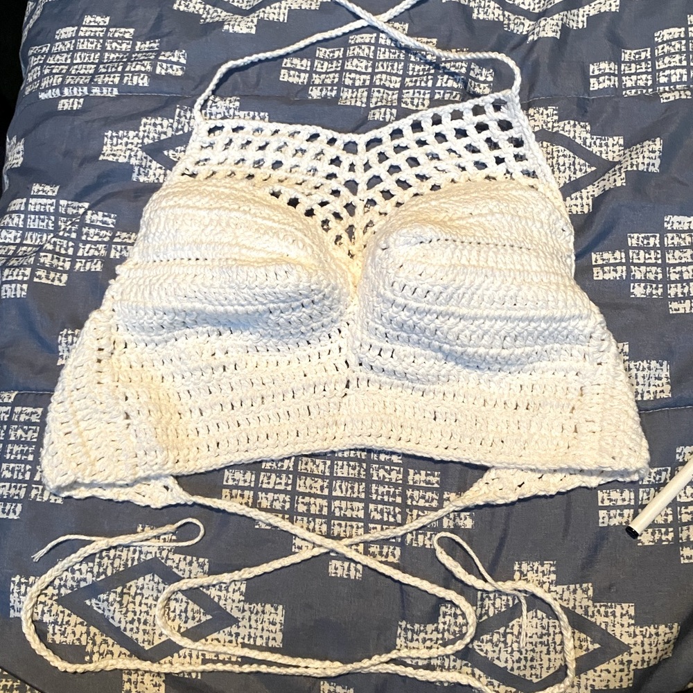 Handmade crocheted top